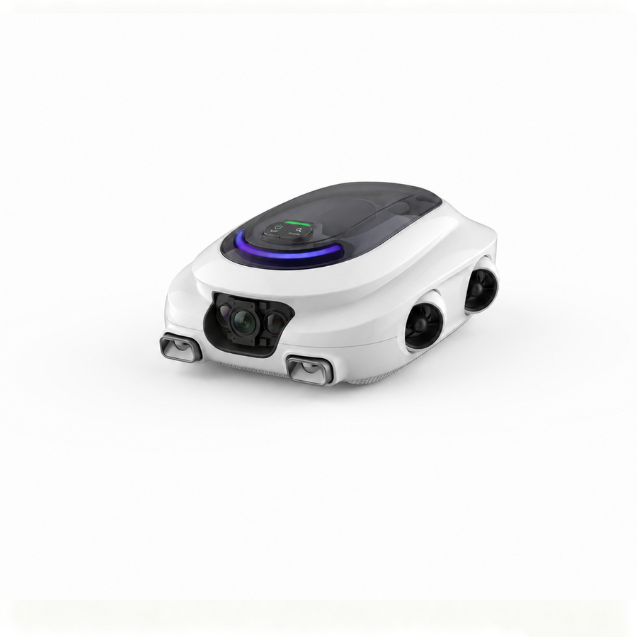 Robot intelligente per l'ispezione di piscine, basato sull'intelligenza artificiale.